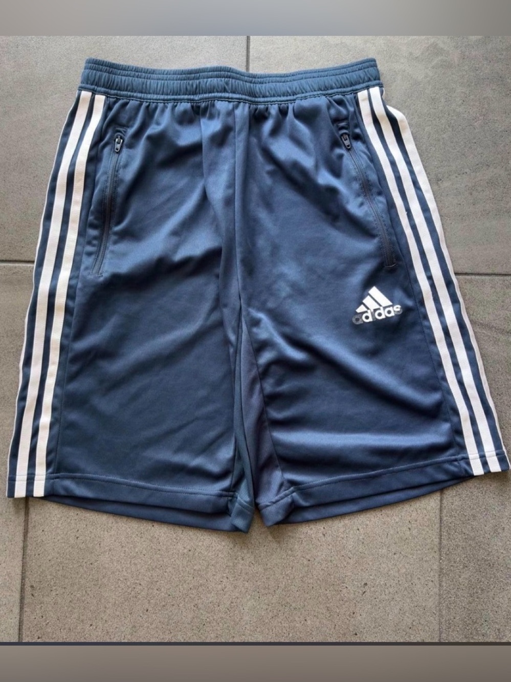 Adidas Tiro Baggy Track Shorts - Navy / White - Size Small